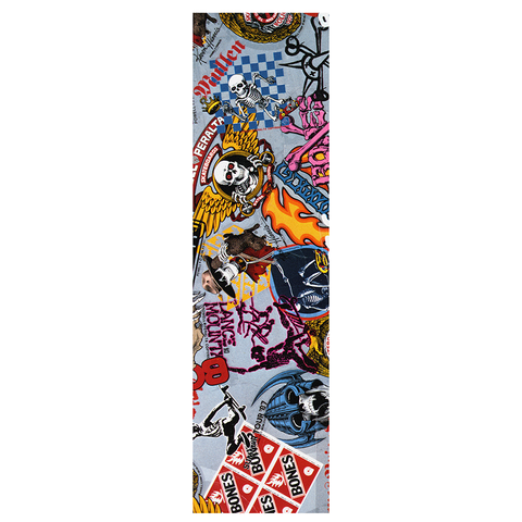 Powell Peralta Skateboard Griptape - Explosion Black 9x33 Inch Grip Sheet