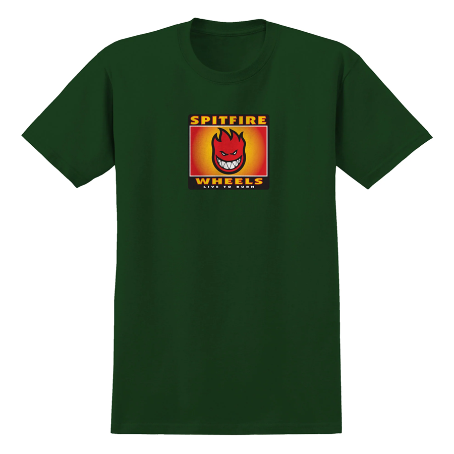Spitfire Wheels Bighead Box T-Shirt - Forest Green / Multi