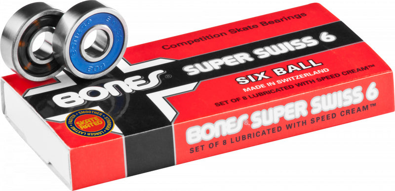 Bones® Super Swiss 6 Skateboard Bearings 8 pack