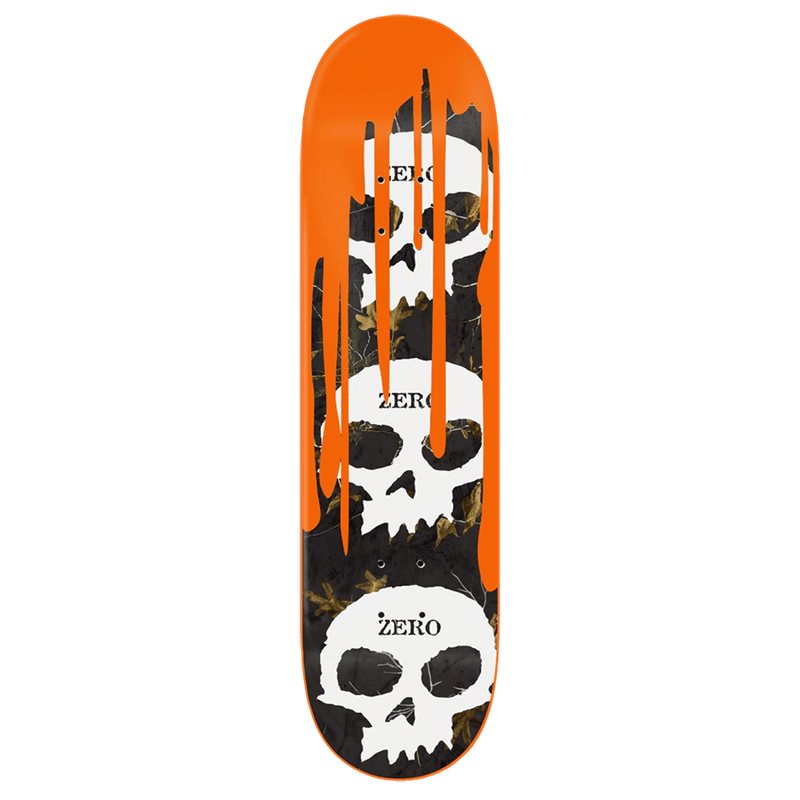 Zero Skateboard With safety Orange drip