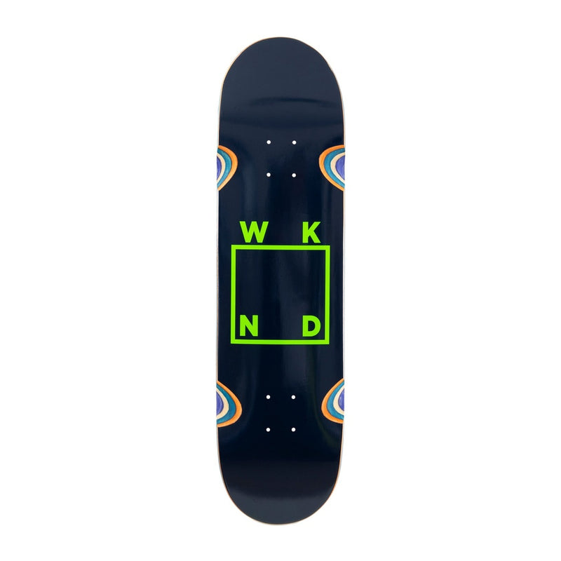 Wknd Team Navy/Green Logo With Wheel Wells Deck 8.25