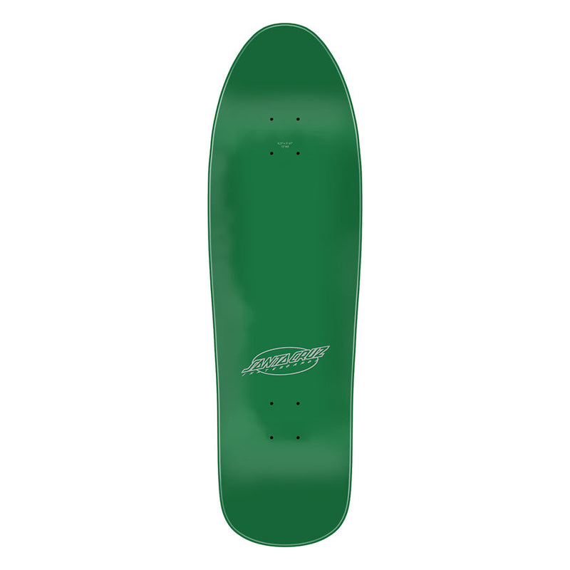 Meek Green Pinstripe Slasher Santa Cruz Skateboard Deck 9.23in
