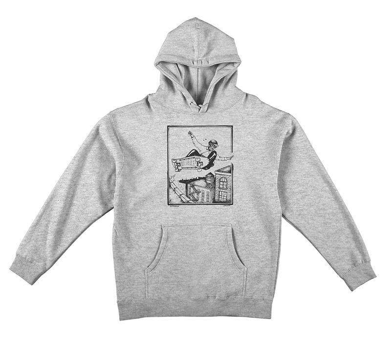 Anti Hero Skateboards Hoody Phelps Lance Mountain Pullover Grey Heather/Black