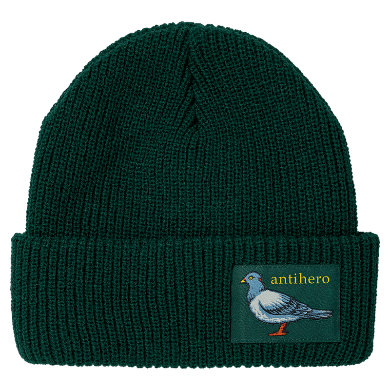 Anti Hero Skateboards Beanie Lil Pigeon Label Cuff Green/Yellow