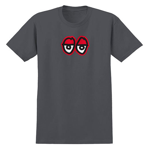 Krooked Eyes  Charcoal/Red Tee