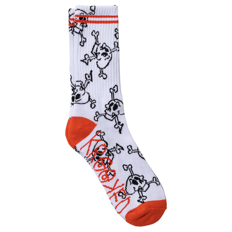 KROOKED STYLE SOCK WHITE / BLACK / RED