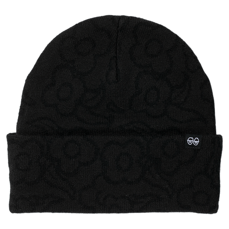 Krooked Flowers Eyes Beanie (Light Black)