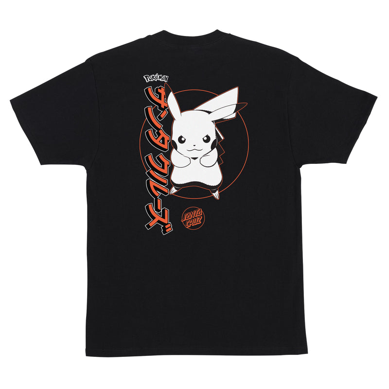 Pokémon SC Pikachu S/S Heavyweight T-Shirt Black  Mens Santa Cruz