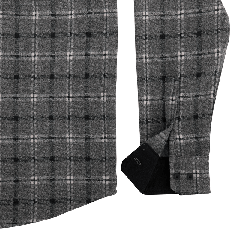 Belmont Mens Independent Longsleeve Flannel Shirt (Black/Grey)