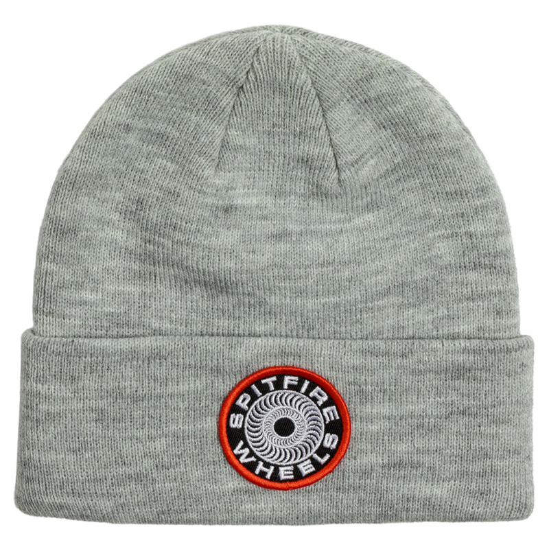 Spitfire Classic 87 Swirl Patch Cuff Beanie Heather Grey