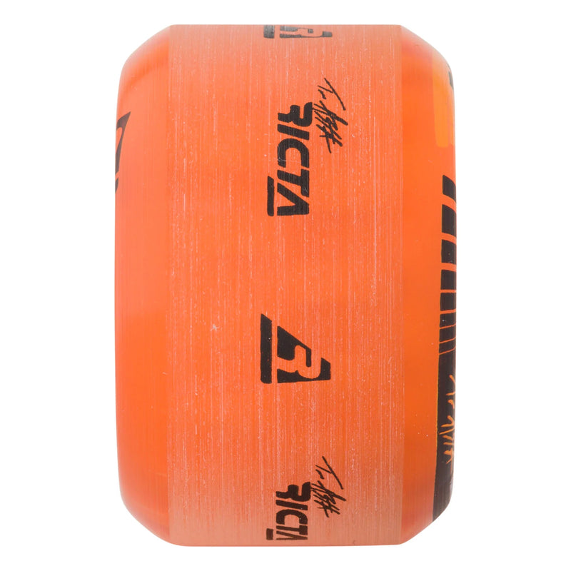53mm Asta Speedrings Clear Orange Slim 95a Ricta Skateboard Wheels