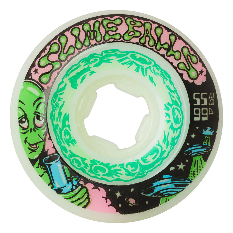 55mm Saucers 99a Slime Balls Skateboard Wheels
