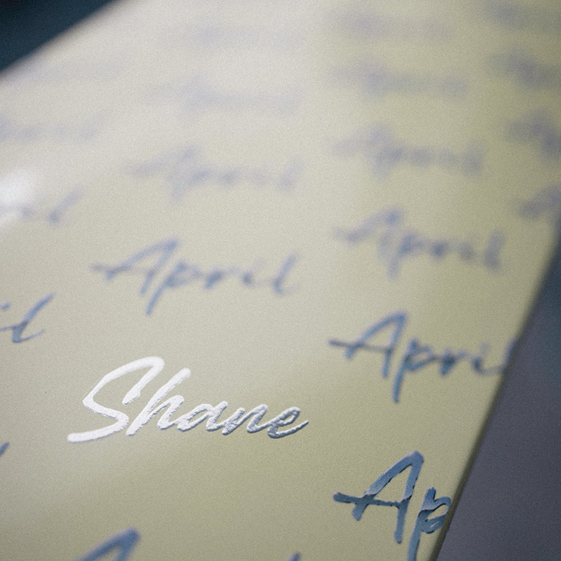 April Shane O'neill - Script Logo - Yellow (8.5)