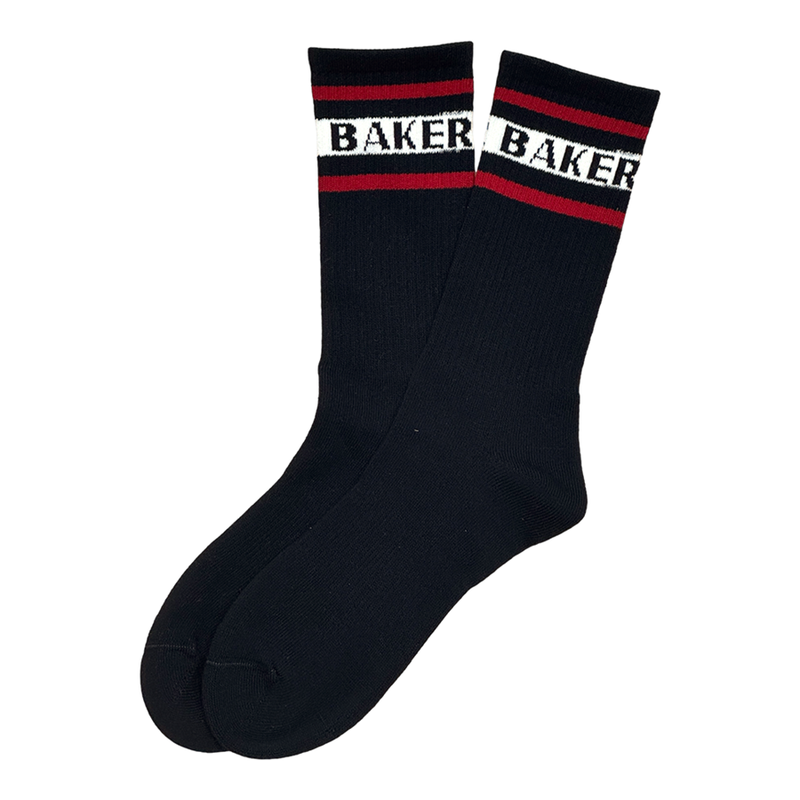 Baker White Stripe Socks Navy