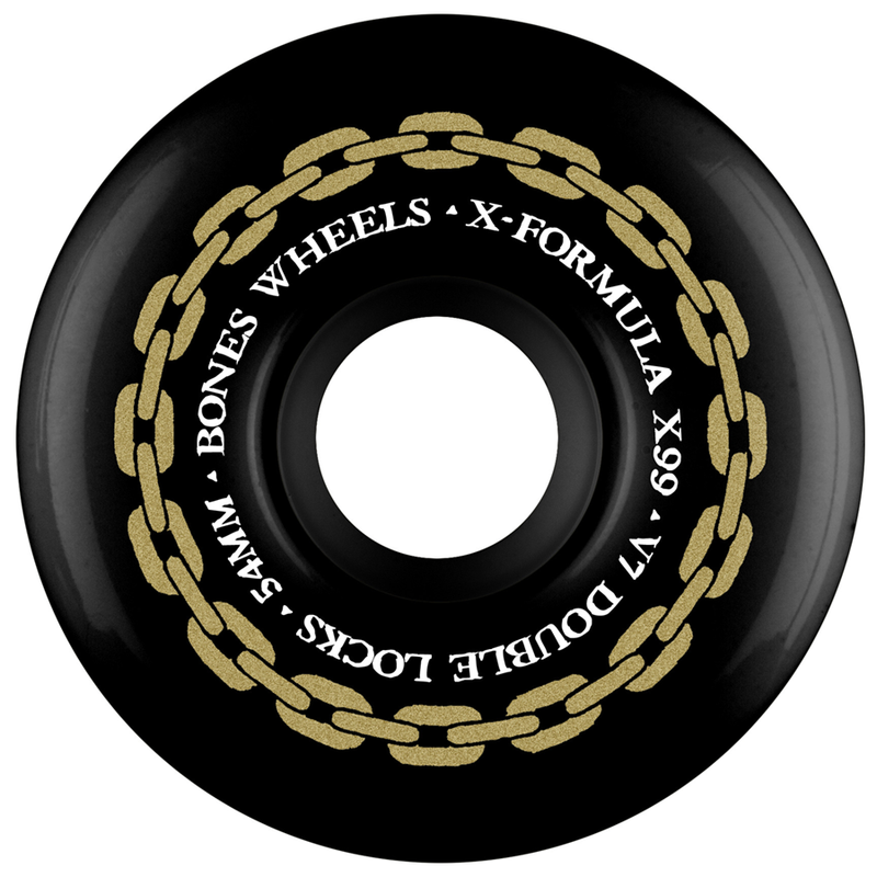 Bones Wheels X-Formula 54mm 99A - V7 Double Locks Black | Embassy