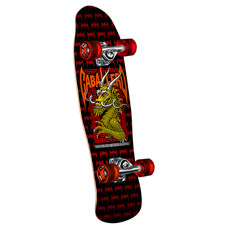 Powell Peralta Classic Cruiser Cab Street Dragon Birch Complete Skateboard Black/Red x 8 x 29.5
