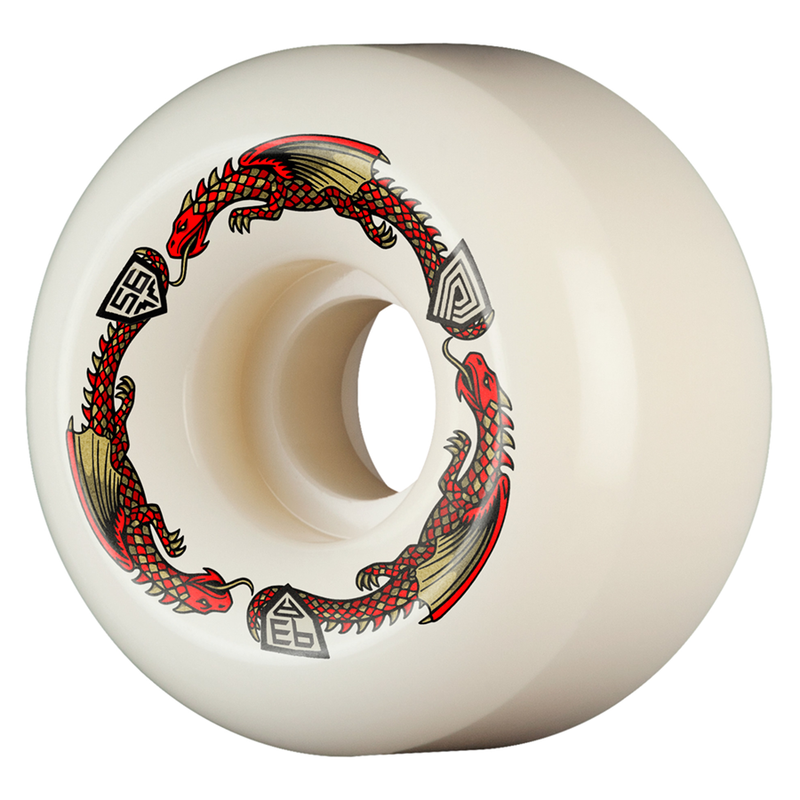 Powell Peralta Dragon Formula 93A V6 Wheels - 56mm - White Powell Peralta Dragon Formula 93A V6 Wheels - 56mm - White