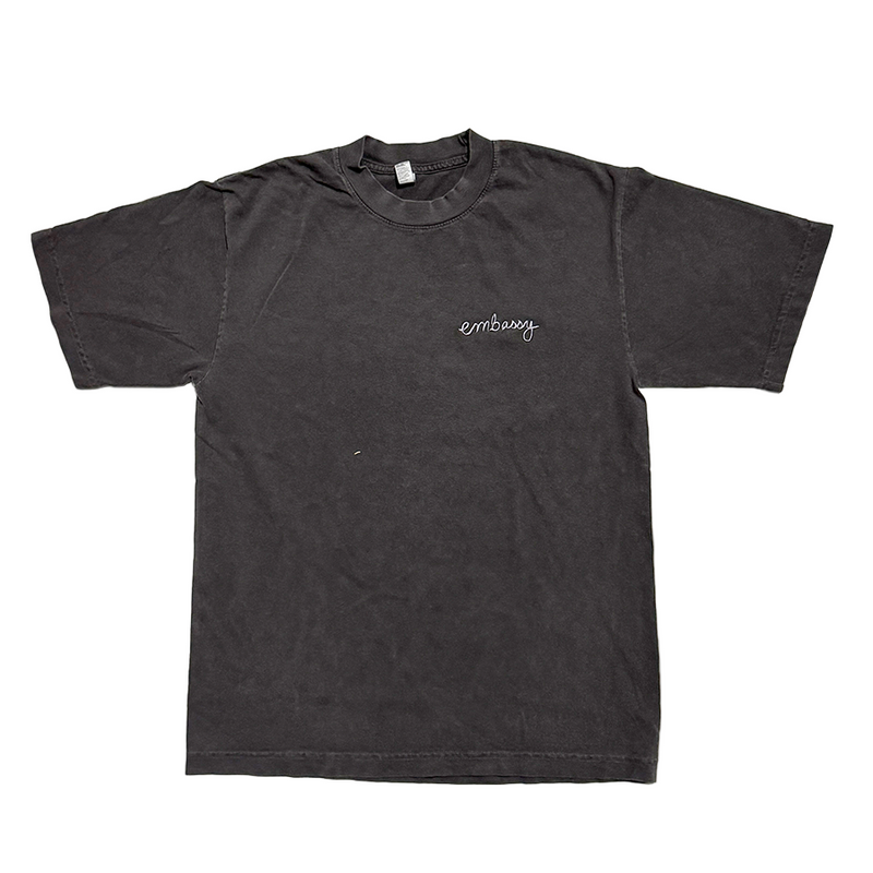 Embassy Script Logo Embroidery - Vintage Black