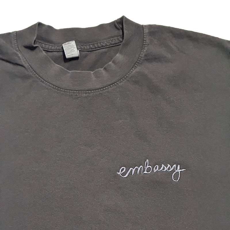 Embassy Script Logo Embroidery - Vintage Black