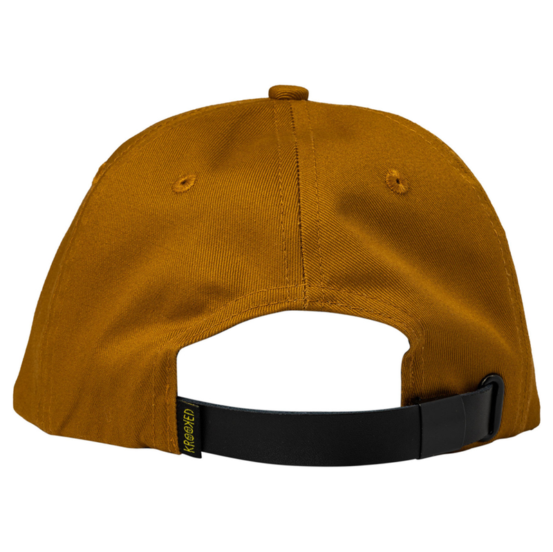 Krooked Skateboards Hat Eyes Strapback Tan/Gold Yellow