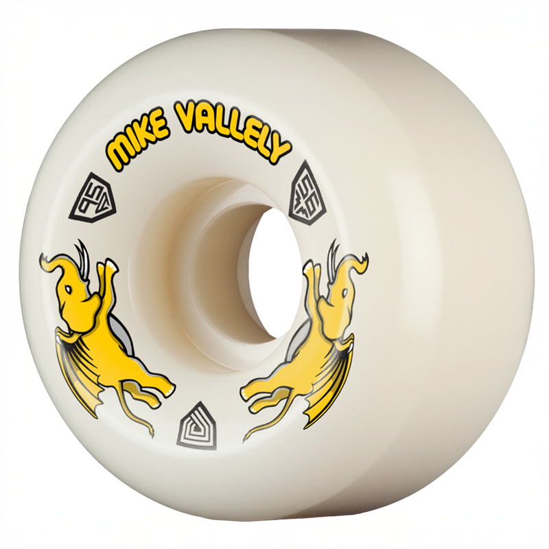Powell Peralta Mike Vallely Pro Dragons 95A - V6 Symmetrical Shape - 20.5mm Medium Ride Patch - 56mm x 36mm 95A V6 Skateboard Wheels 4pk