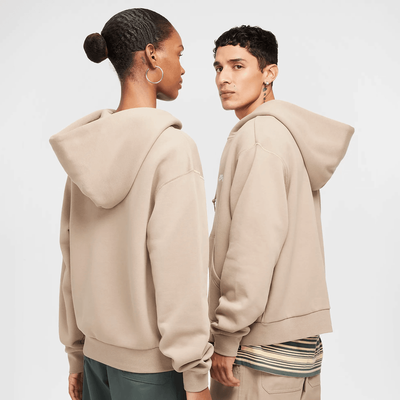 Nike SB Full-Zip Fleece Skate Hoodie (Khaki / White)