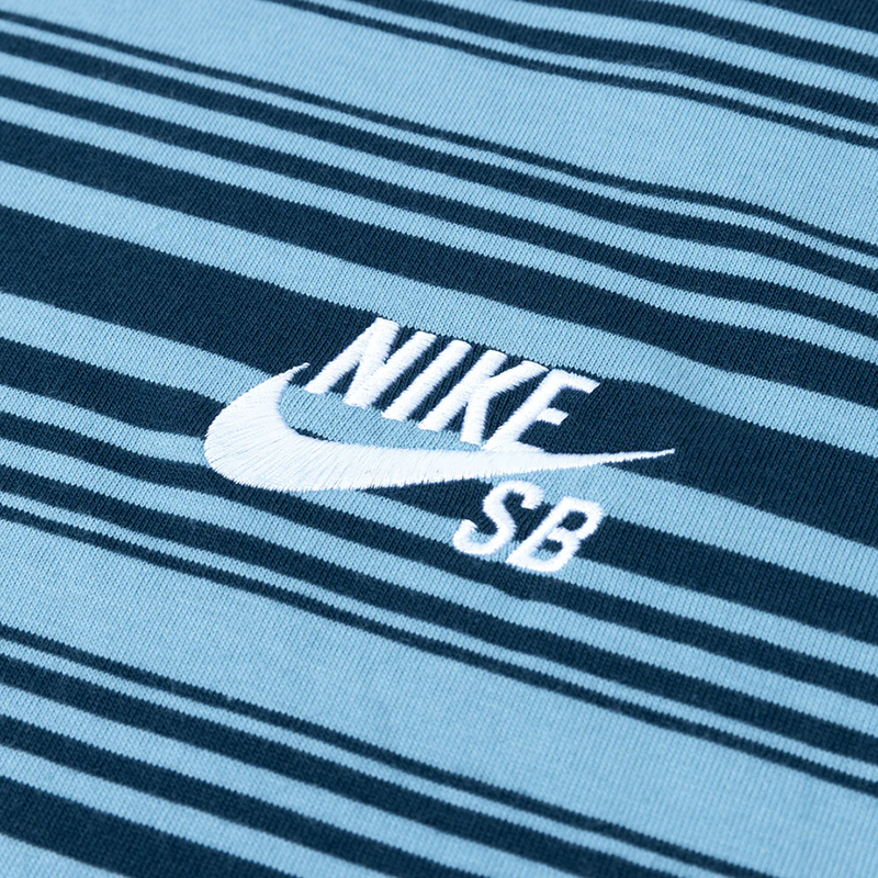 Nike SB Max90 Striped Skate Tee Shirt - Blue