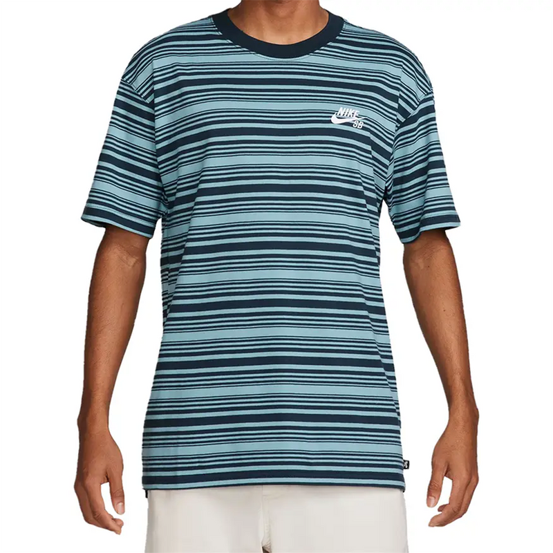 Nike SB Max90 Striped Skate Tee Shirt - Blue