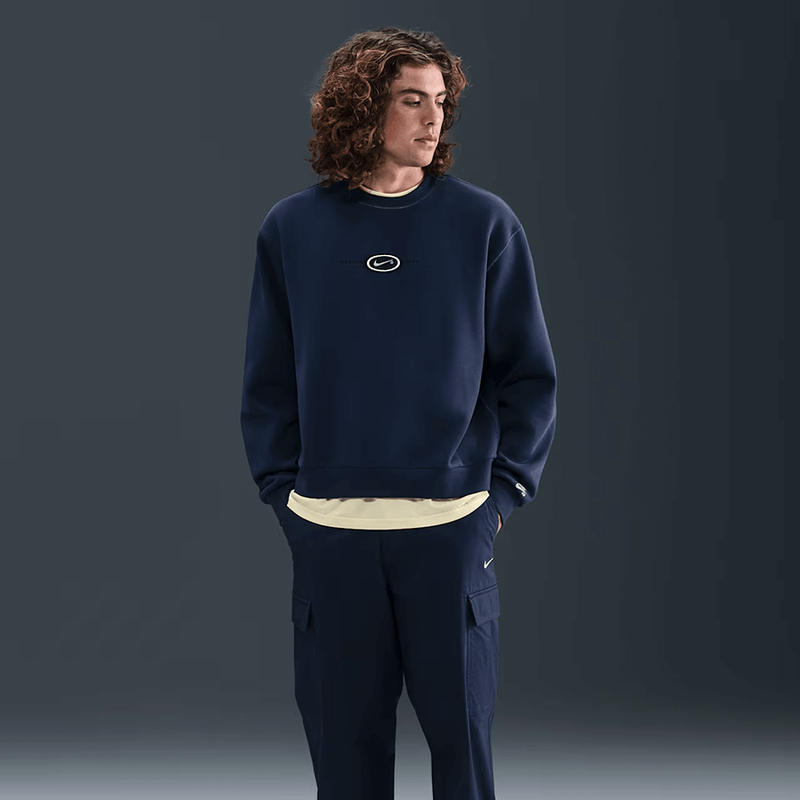 Nike SB x Eric Koston Fleece Skate Crew (Navy)