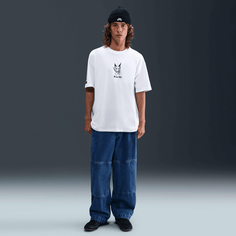 Nike SB Skate Tee Charcoal Dunk (White)