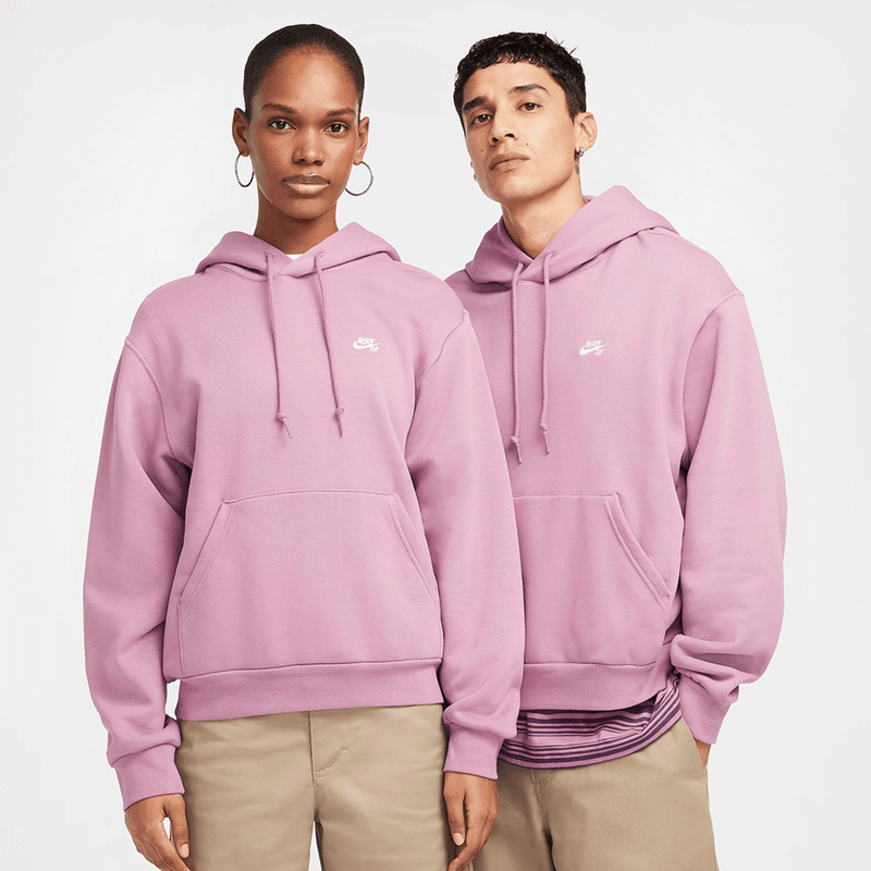 Nike SB Fleece Pullover Skate Hoodie (Plum Dust / White)