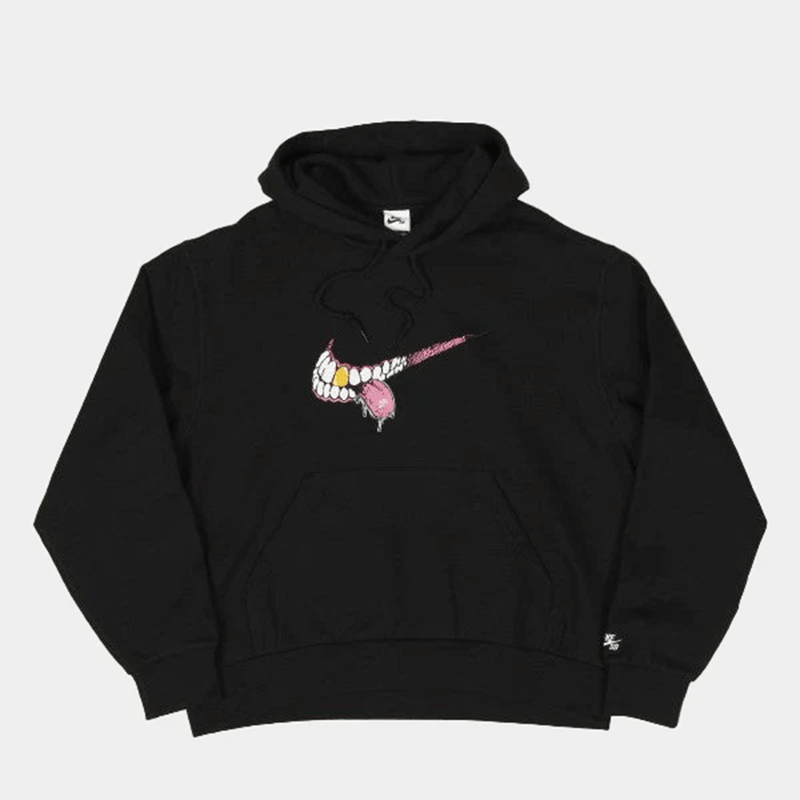 Nike SB Skate Pullover Hoodie Swoosh Grill (Black)