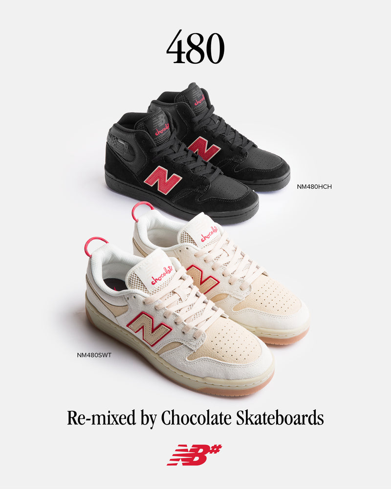 New Balance Numeric 480 High x Chocolate  (Black with Red)