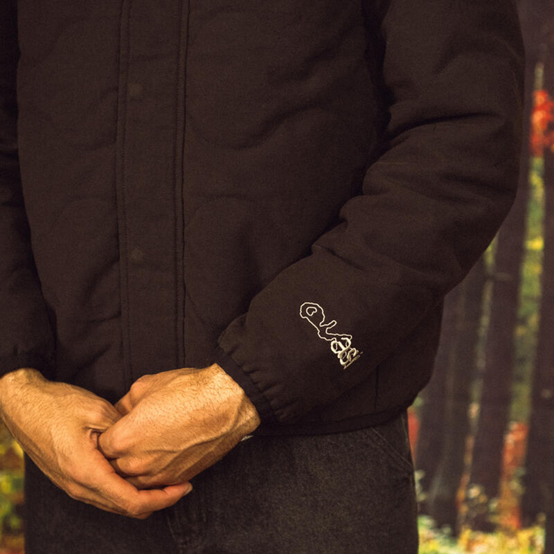 Quasi Path Quilted Jacket [Black]