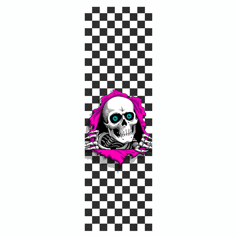 Powell Peralta Grip Tape Sheet 9 x 33 Ripper Checker (White)