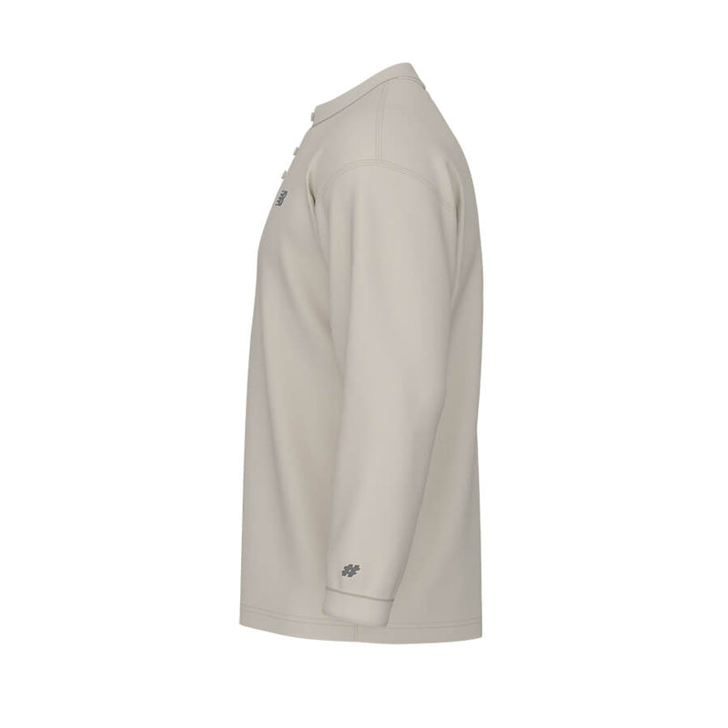 Numeric Waffle Knit Long Sleeve Henley (Oatmeal Heather)