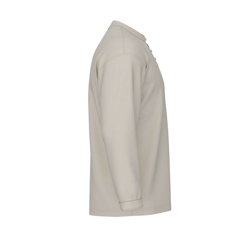 Numeric Waffle Knit Long Sleeve Henley (Oatmeal Heather)