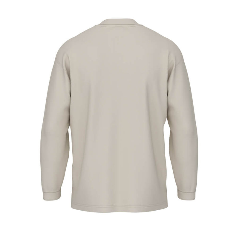 Numeric Waffle Knit Long Sleeve Henley (Oatmeal Heather)