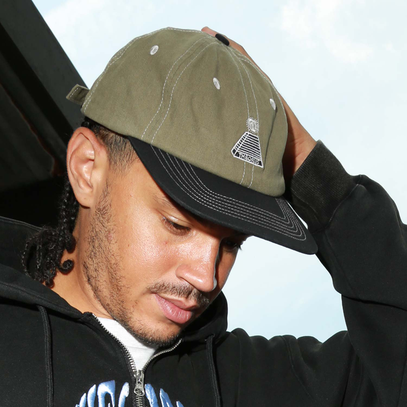 SCRIBBLE HERRINGBONE SNAPBACK OLIVE/BLACK