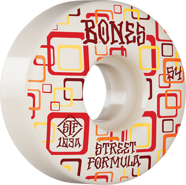 BONES WHEELS STF SKATEBOARD WHEELS RETROS 54MM V3 SLIMS 103A 4PK