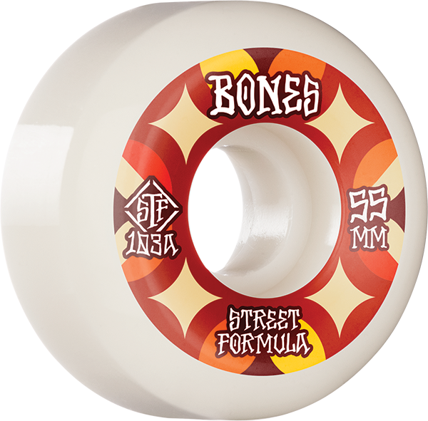 BONES WHEELS STF SKATEBOARD WHEELS RETROS 55MM V5 SIDECUT 103A 4PK