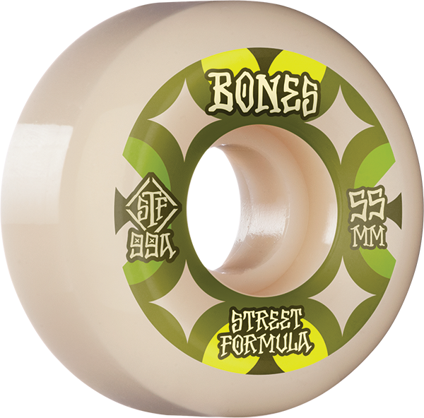 BONES WHEELS STF SKATEBOARD WHEELS RETROS 55MM V5 SIDECUT 99A 4PK