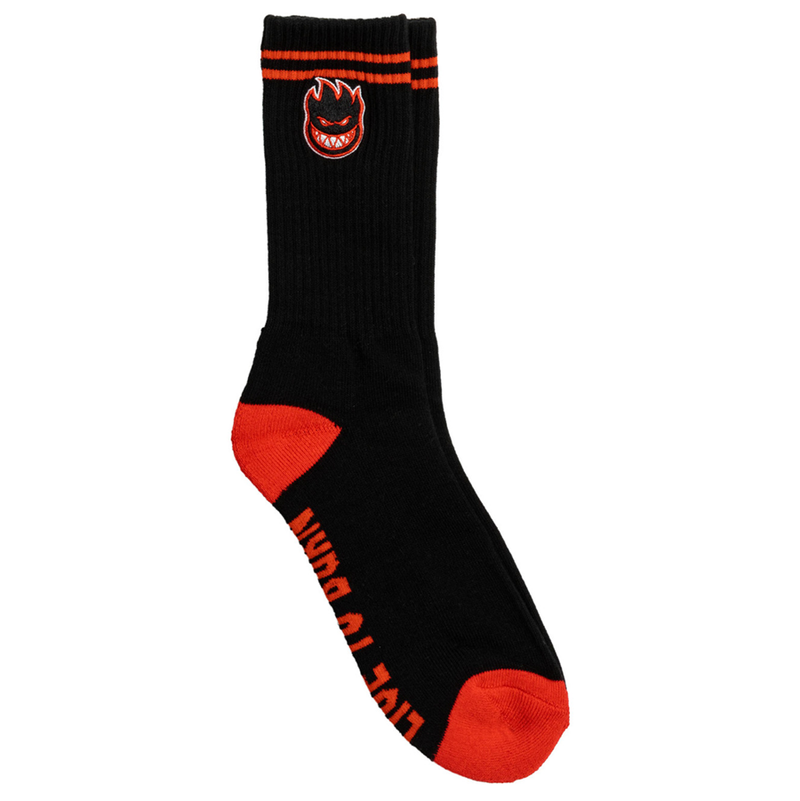 Spitfire Wheels Socks Bighead Fill Embroidered Swirl Black/Red