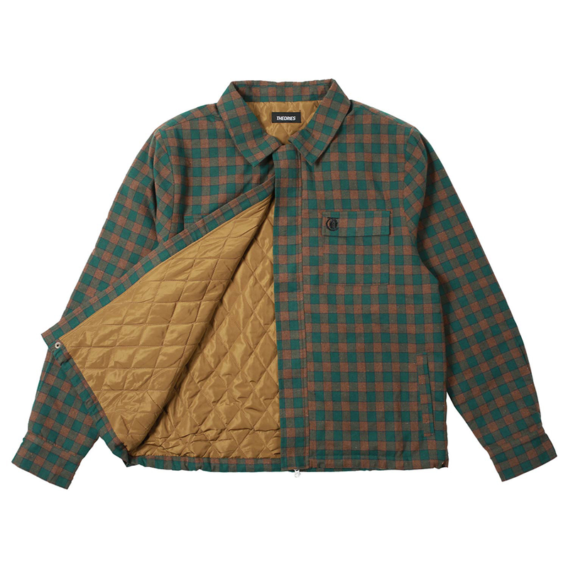 Lantern Quilted Flannel Jacket - Green