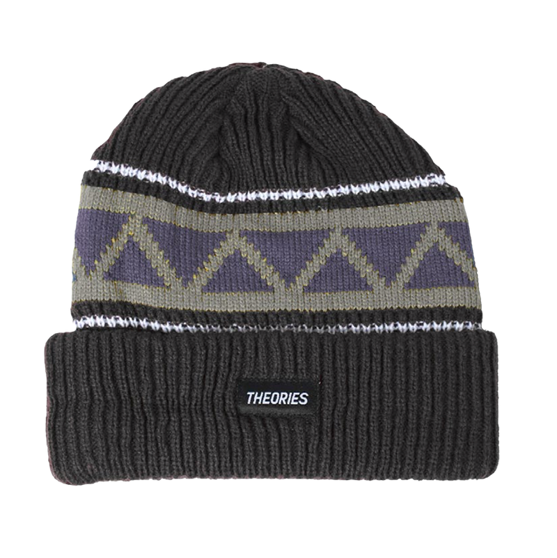Theories Peaks Beanie (Charcoal/Lavendar)