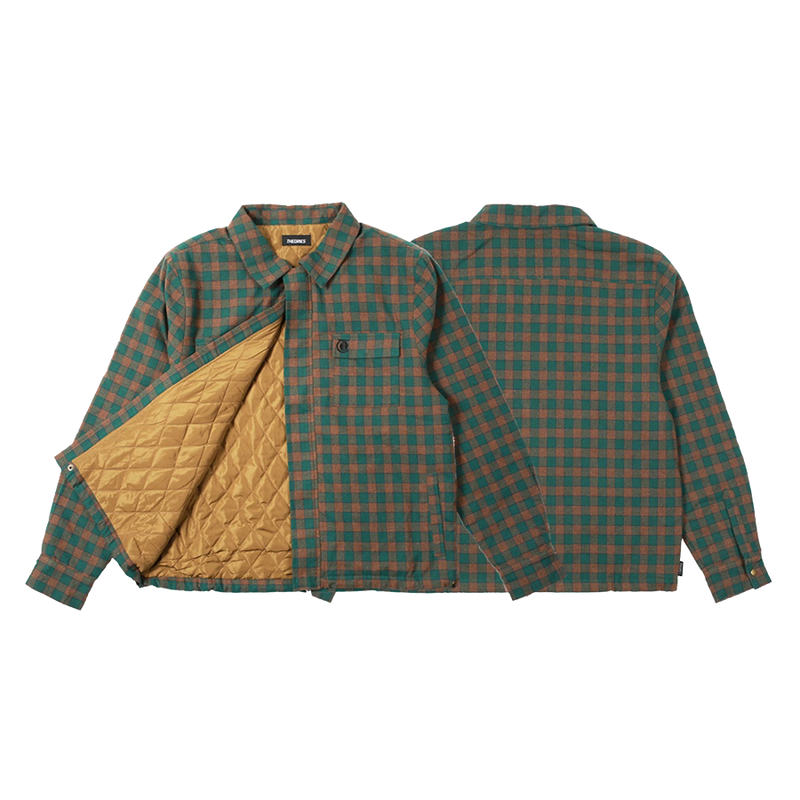 Lantern Quilted Flannel Jacket - Green