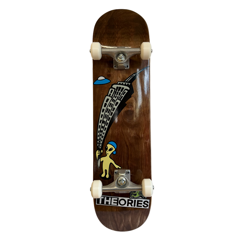 Theories complete skateboard on white background 