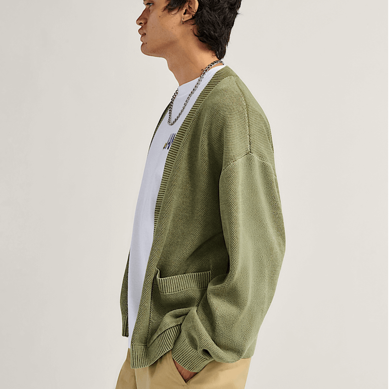 Bayview Acid Wash Cardigan Sweater