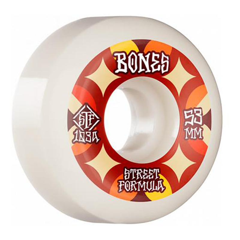 BONES WHEELS STF SKATEBOARD WHEELS RETROS 54MM V5 SIDECUT 103A 4PK