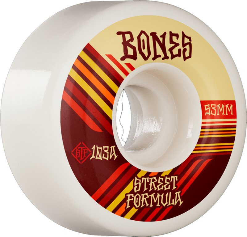 BONES WHEELS STF SKATEBOARD WHEELS RETROS 53MM V4 WIDE 103A 4PK